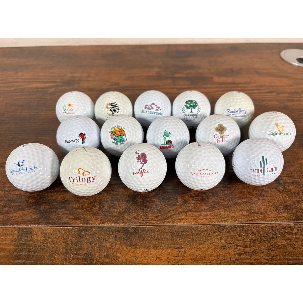 15 Arizona Logo Golf Balls Lot Papago Wildfire Trilogy Scottsdale AZ Courses
